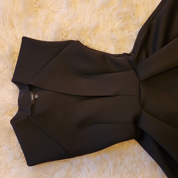 Guess sleeveless scuba knit deep V size XS EUC Plunge evening dress - Picture 7 of 14